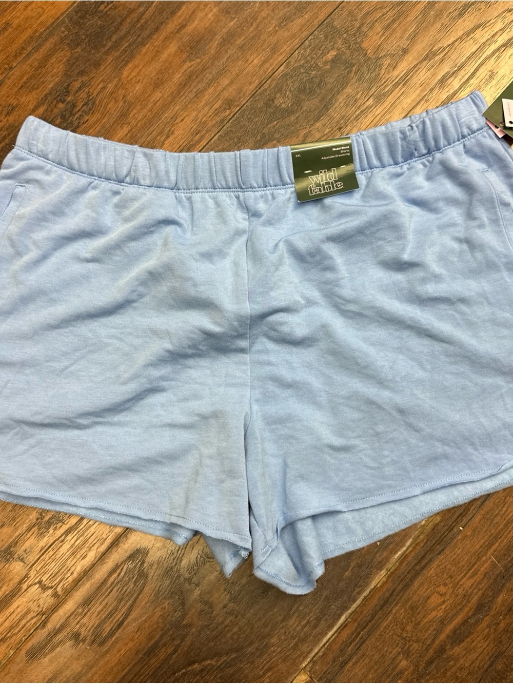 New Women’s Wild Fable Sweat Shorts Cotton Waistband Light Blue XXL <<<<423>>> - Picture 3 of 8